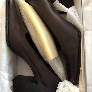 Nine West Sharai Brown Calf Heels